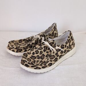 Brown Tan Leopard Slip-On Shoes Size 42 - US 9